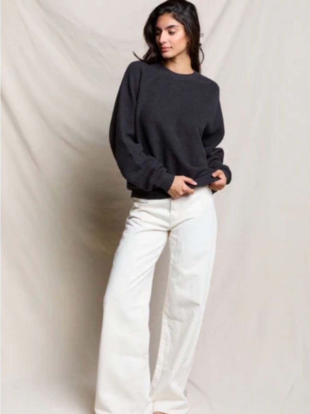 ziggy oversized reverse fleece oversized crew neck sweatshirt (s) EUC - Picture 3 of 6